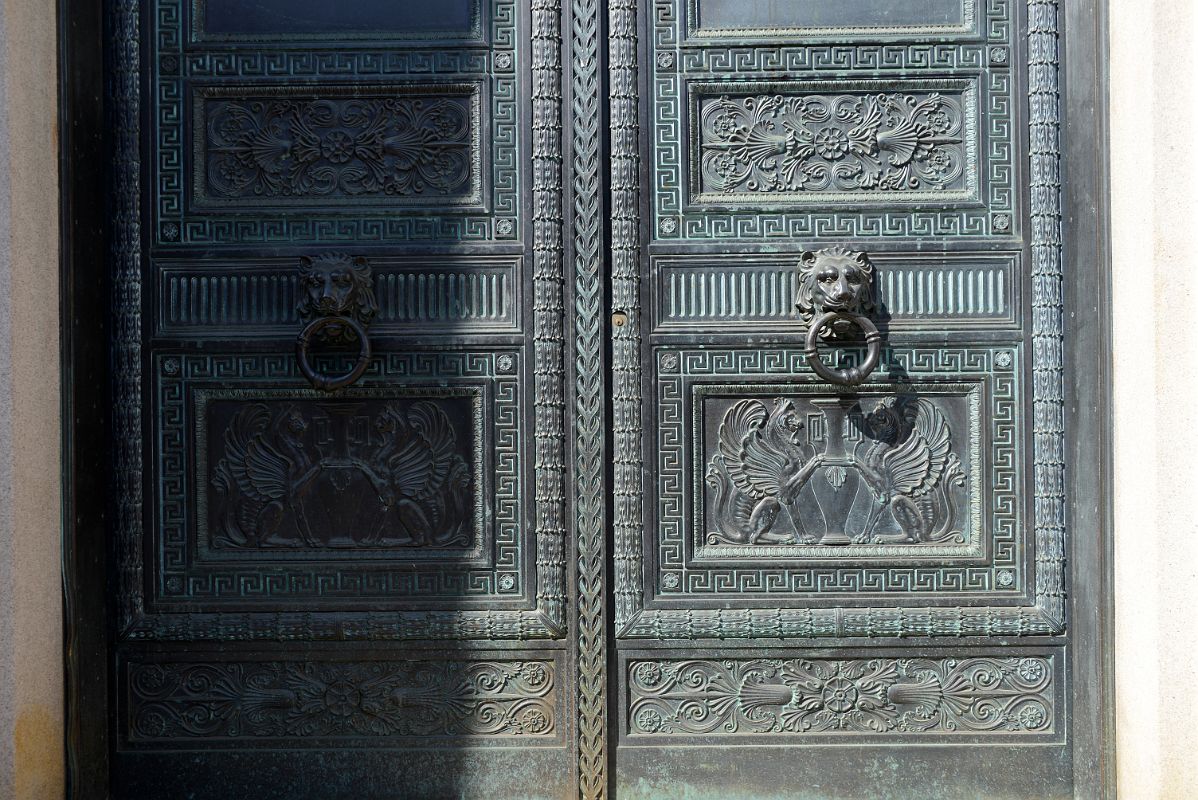 01-5 Williamsburgh Savings Bank Building Carved Door Close Up Williamsburg New York